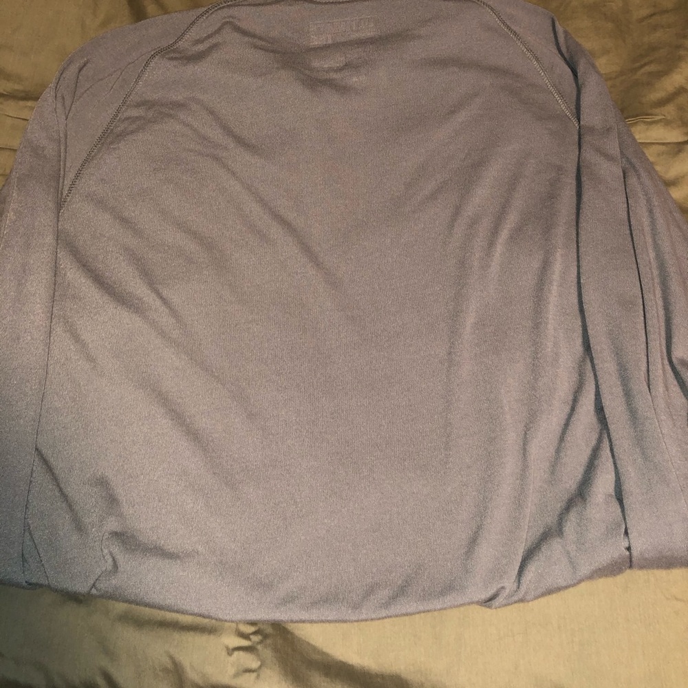 KU long sleeve quarter zip dress shirt